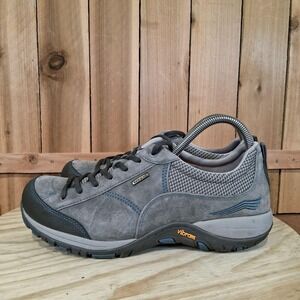 Dansko Paisley Walking Shoes Womens 10 40 Gray Suede Lace Up Comfort Casual